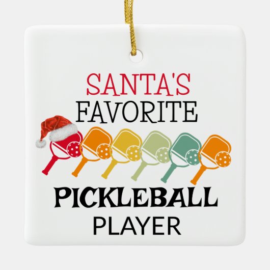 Sinters favoriete Pickleball Player Keramisch Ornament (Voorkant)