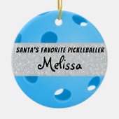 Sinters favoriete Pickleballer Blue Pickleball Keramisch Ornament (Voorkant)