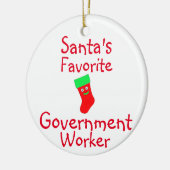 Sinters favoriete regeringswerker keramisch ornament (Links)