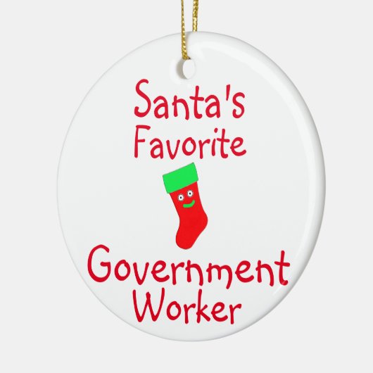 Sinters favoriete regeringswerker keramisch ornament (Links)