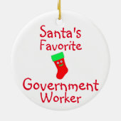 Sinters favoriete regeringswerker keramisch ornament (Achterkant)