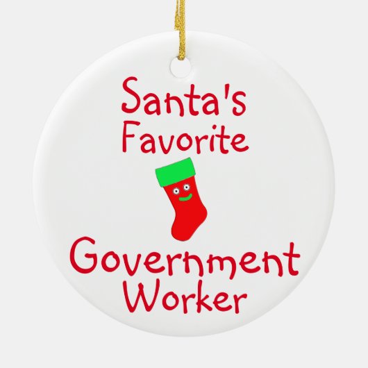 Sinters favoriete regeringswerker keramisch ornament (Achterkant)