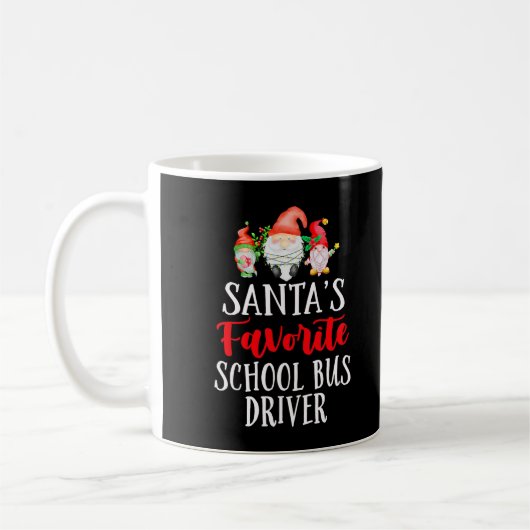 Sinters favoriete schoolbus met kerstkoepel koffiemok (Links)