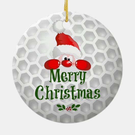 Sinters golfbal keramisch ornament (Achterkant)