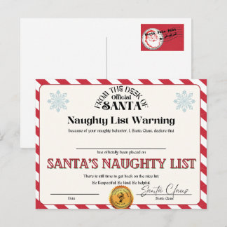 Sinters Naughty List Briefkaart