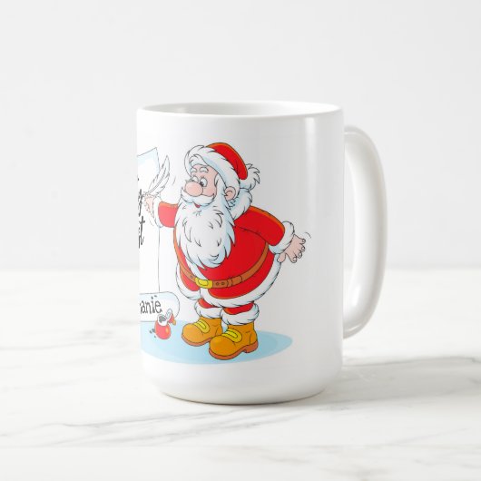 Sinters Naughty List Koffiemok (Voorkant rechts)