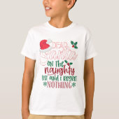 Sinters Naughty List T-shirt (Voorkant)