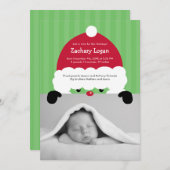 Sinters Pet Foto geboorteaankondiging Feestdagenkaart (Voorkant / Achterkant)