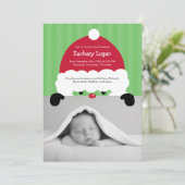 Sinters Pet Foto geboorteaankondiging Feestdagenkaart (Staand voorkant)