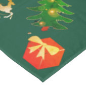 Sinters Slape Reindeer Kerstmis Groen Tafelkleed (Gekanteld)