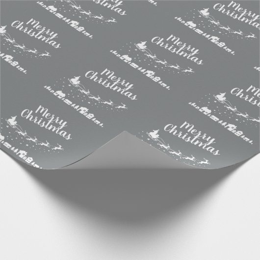 Sinters slee met herders boven de huizen cadeaupapier (Hoek)