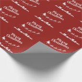 Sinters slee met herders boven de huizen cadeaupapier (Hoek)