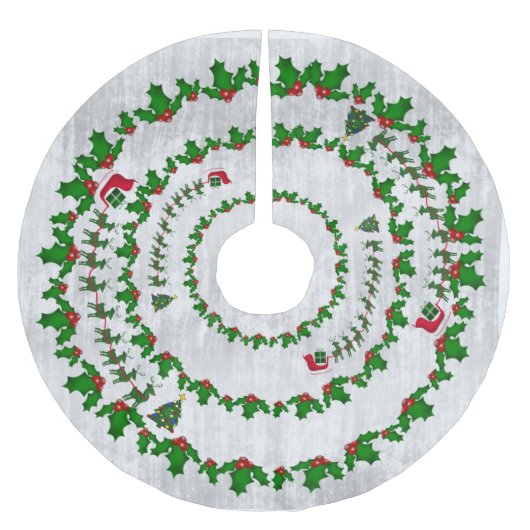 Sinters slee met rendieren en heilig kerstboom rok (Voorkant)