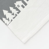 Sinters slee silhouette die boven de huizen vliegt fleece deken (Hoek)