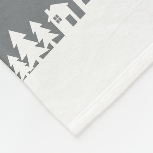 Sinters slee silhouette die boven de huizen vliegt fleece deken (Hoek)