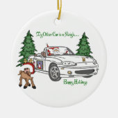 Sinters Sleigh-White Keramisch Ornament (Voorkant)