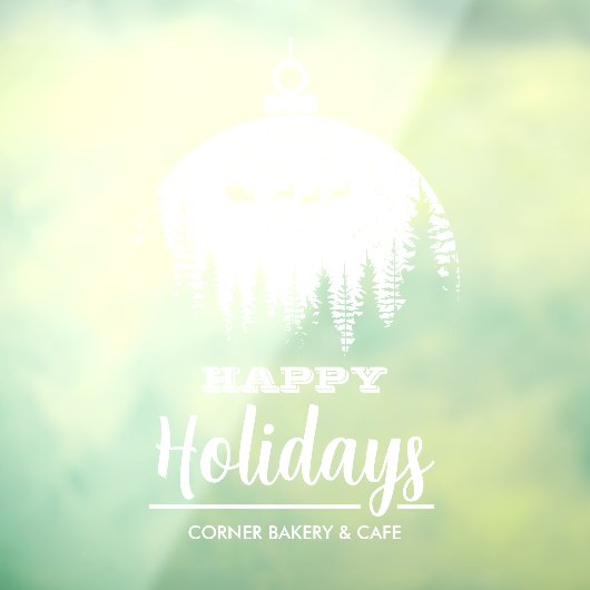 Sinterse Ornament Prettige feestdagen Raamsticker (Vel 3)