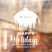 Sinterse Ornament Prettige feestdagen Raamsticker (Vel 2)