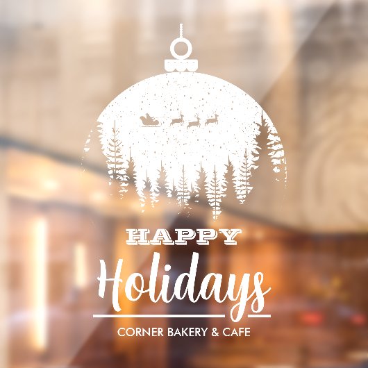 Sinterse Ornament Prettige feestdagen Raamsticker (Vel 2)