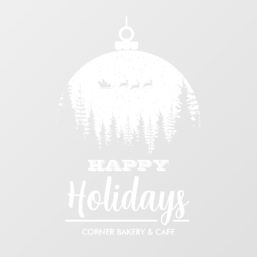 Sinterse Ornament Prettige feestdagen Raamsticker (Vel)