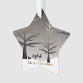 Sinterse slaapboom Silhouette Elegant Kerstmis Ornament (voorkant)