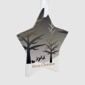 Sinterse slaapboom Silhouette Elegant Kerstmis Ornament (voorkant)