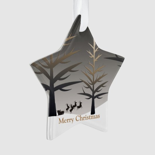Sinterse slaapboom Silhouette Elegant Kerstmis Ornament (voorkant)