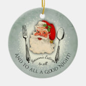 Sinterseizoenen die met kerst eten keramisch ornament (Voorkant)