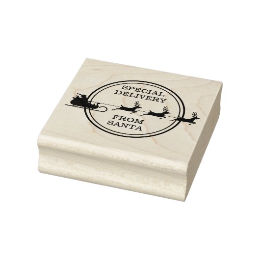 Sinterslee met rendier - speciale aflevering rubberstempel (Stempel)