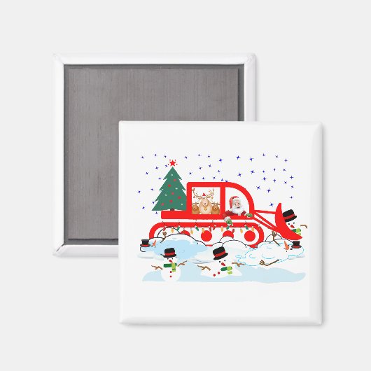 Sintersneeuw die Snowmen Gag Magneet (Voorkant / Achterkant)