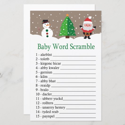 Sinterspel met sinterklaas en snowman Baby (Voorkant / Achterkant)