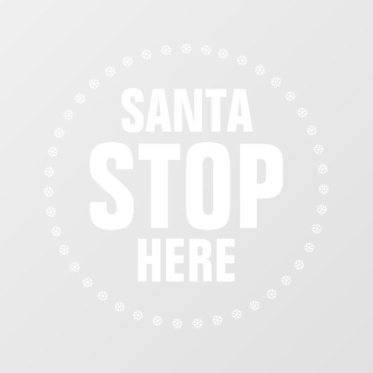 Sinterstop hier is leuk grappig raamsticker (Vel)