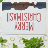 Sinterstuck in de schoorsteen theedoek (Gevouwen)