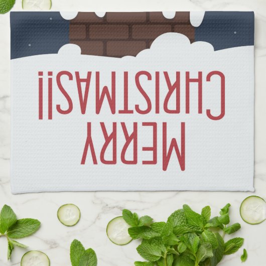 Sinterstuck in de schoorsteen theedoek (Gevouwen)