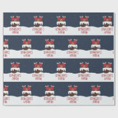 Sinterstuck in de schoorsteen, vrolijk kerstfeest cadeaupapier (Vlak)