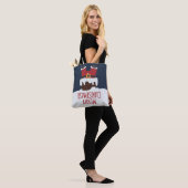 Sinterstuck in de schoorsteen, vrolijk kerstfeest tote bag (Op model)