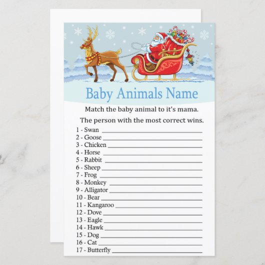Sintertielrenrendieren naam spel (Voorkant / Achterkant)