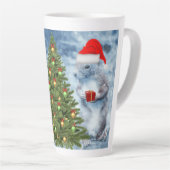 Sintervalkereeeekhoorn met kerstboomvakantie latte mok (Rechterhoek)