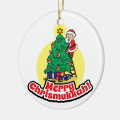 Sinterversieboom voor Chrismukkah Keramisch Ornament (Links)