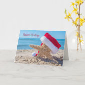 Sinterzeesterren Seizoensgroeten Kaart (Gele Bloem)