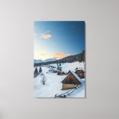 Sinterzonsondergang Zajamniki, Slovenië Canvas Afdruk (Voorkant)
