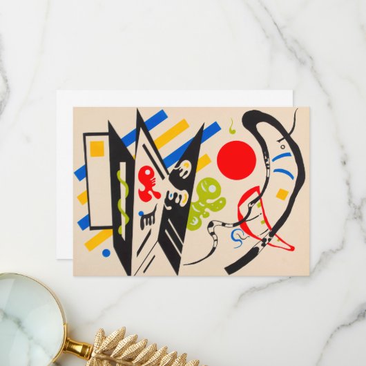 Sinthesi stencil van Wassily Kandinsky Bedankkaart (Voorkant / Achterkant in situ)