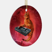 Sinthesizer kat in rode ruimte keramisch ornament (Rechts)