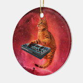 Sinthesizer kat in rode ruimte keramisch ornament (Links)