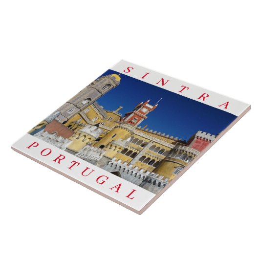 Sintra Pena Palace uitzicht keramische tegel Tegeltje (Zijkant)