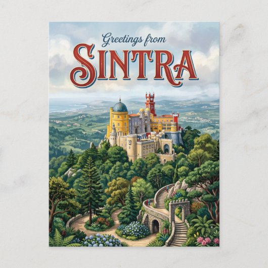 Sintra Portugal Briefkaart (Voorkant)