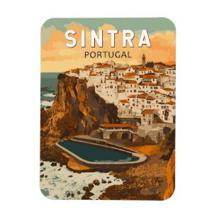 Sintra Portugal Illustratie Reizen Art Vintage Magneet
