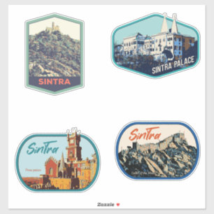 Sintra Portugal illustratieverpakking Sticker
