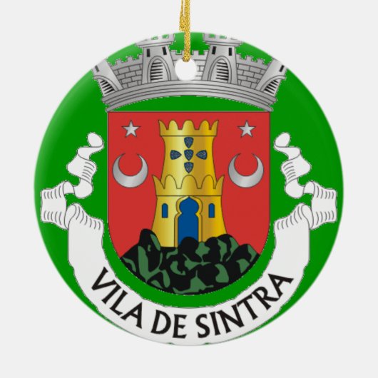 Sintra Portugal kerstversiering Keramisch Ornament (Achterkant)