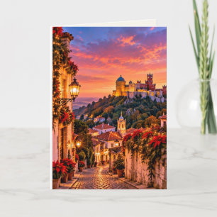 Sintra Portugal Lege Kerstkaart Feestdagen Kaart